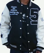 A BATHING APE x COMME des GARCONS OSAKA Varsity Jacket Front
