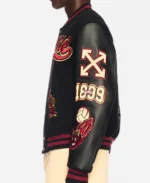 AC Milan X Off White vintage Black Varsity Jacket