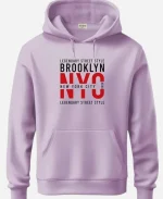 ADRO Brooklyn NYC Printed Purple Hoodie
