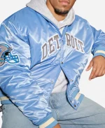 Abercrombie Detroit Lions Blue Bomber Jacket - For Sale