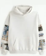 Abercrombie Patchwork Grey Pullover Hoodie