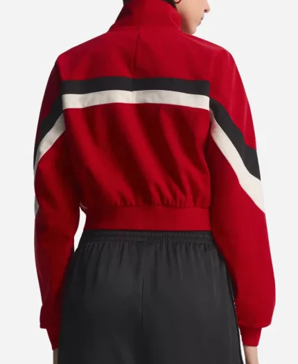 Adidas Blocking Red Track Cropped Jacket