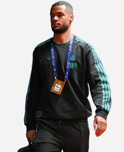 Adidas LFC Striped 25-26 Icons Black & Green Sweatshirt