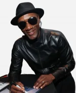 Aloe Blacc A New York Evening Black Leather Jacket