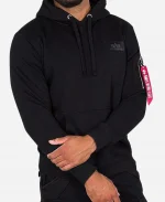 Alpha Industries Back Print Black Hoodie