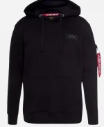 Alpha Industries Back Print Black Pullover Hoodie_
