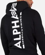 Alpha Industries Back Print Hoodie Black