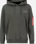 Alpha Industries Back Print Hoodie Grey