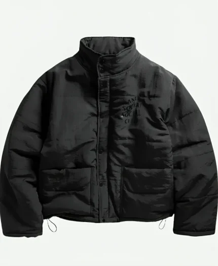 Anti Social Club Standard Issues Black Puffer jacket