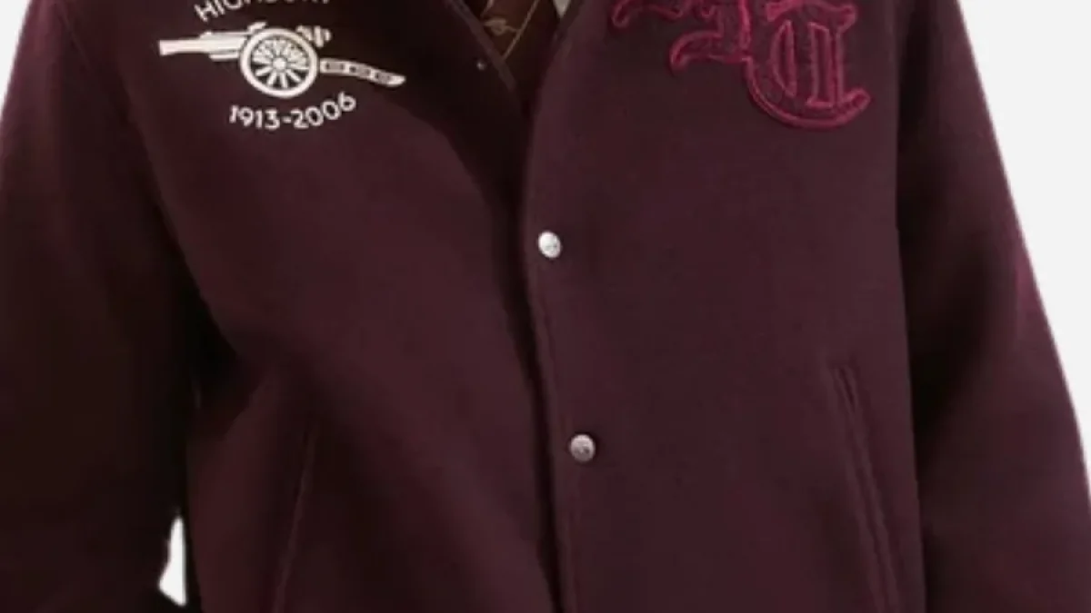 Arsenal Classics Records Red Varsity Jacket
