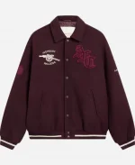 Arsenal F.C Highbury Stadium Classics Records Red Varsity Jacket