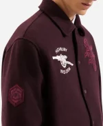 Arsenal F.C Highbury Stadium Classics Records Varsity Jacket - Red