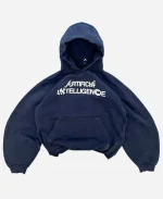  Artificial Intelligence Pullover Style Blue Hoodie