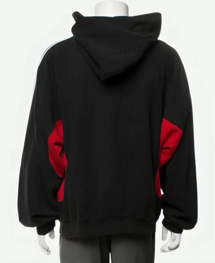 Balenciaga Adidas Small Fit Black And Red Hoodie