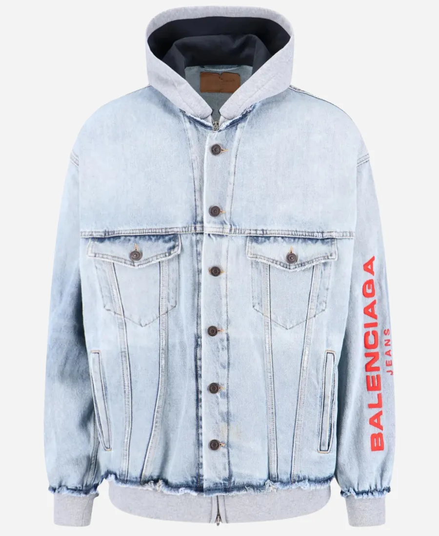 Balenciaga Hooded Denim Jacket Balenciaga Hooded Denim Jacket