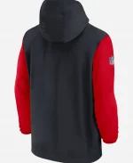 Baltimore Ravens Vs Houston Diontae Johnson Texans Navy Blue & Red Jacket Hoodie