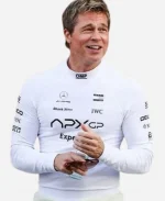  Brad Pitt F1 2025 Movie Sonny Hayes White Shirt