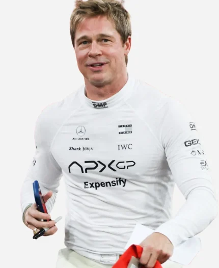 Brad Pitt F1 2025 White Shirt