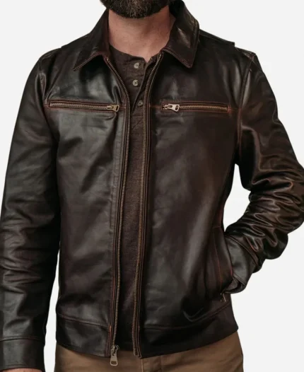 Buffalo Legacy Leather Brown Jacket