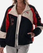 Caitlin Clark Kansas City Chiefs Colorblock Track Jacket