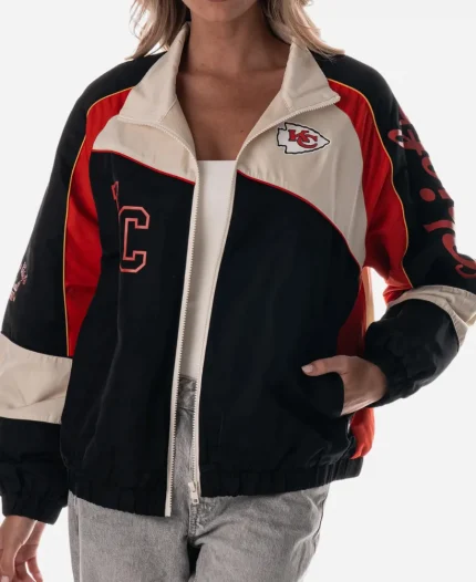 Caitlin Clark Kansas City Chiefs Colorblock Track Jacket
