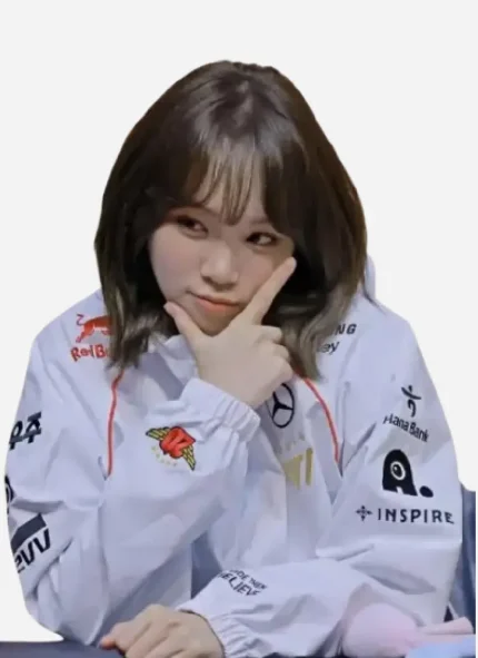 Chaewon T1 Oversized White Jacket