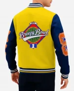 Chris Brown 2025 Breezy Bowl XX Tour Varsity Yellow And Black Jacket