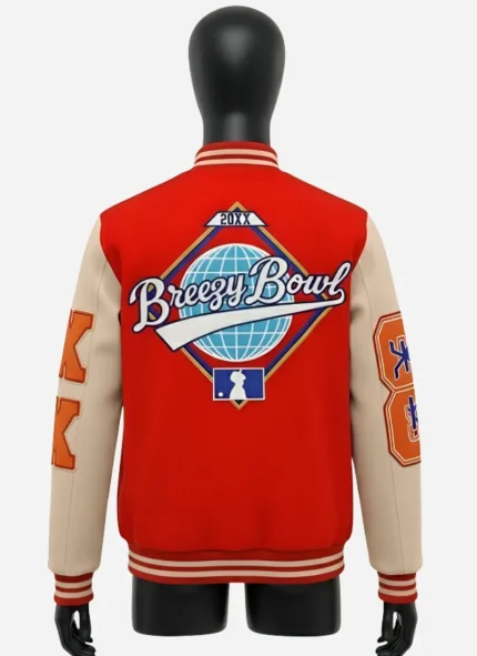Chris Brown Breezy Bowl XX Tour Varsity red Jacket