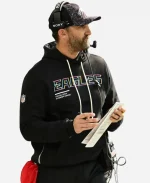 Coach Nick Sirianni Philadelphia Eagles 2025 Crucial Catch Black Pullover Hoodie