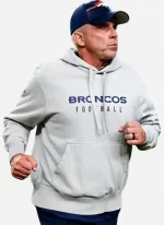 Coach Sean Payton Nike Denver NFL Broncos 2025 Grey Fleece Pullover Hoodie