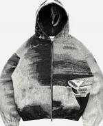 DRIFT Tapestry Black & White Zip Up Hoodie