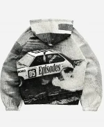 DRIFT Tapestry Episode Black And White Zip Up Hoodie