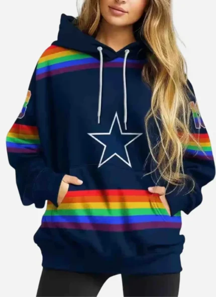 Dallas Cowboys Rainbow Pullover Hoodie