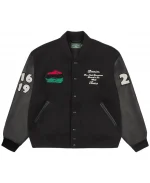 Denim Tears Peace Wreath Black Varsity Jacket