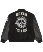 Denim Tears Peace Wreath Varsity Jacket - Black