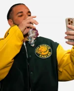 Drake Don Bosco Eagles Varsity Jacket - Green & Yellow