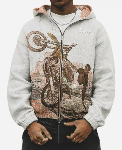 Episodes x WHEEL UP Tapestry Zip-Up Hoodie