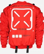 Fabric of the Universe XB-03 Techwear Graphic Red Bomber Jacket