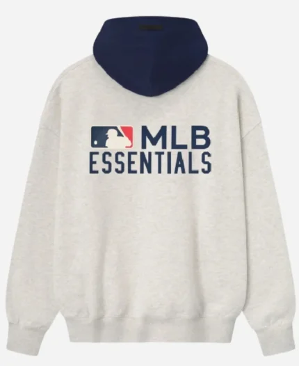 Fear Of God Essentials MLB Sport Baseball Grey Pullover Hoodie