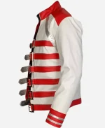 Freddie Mercury Queen Magic Tour 1986 Concert Leather Jacket - White & Red