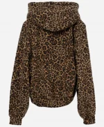GAP Leopard Printed Vintage Soft Gap Logo Brown Hoodie