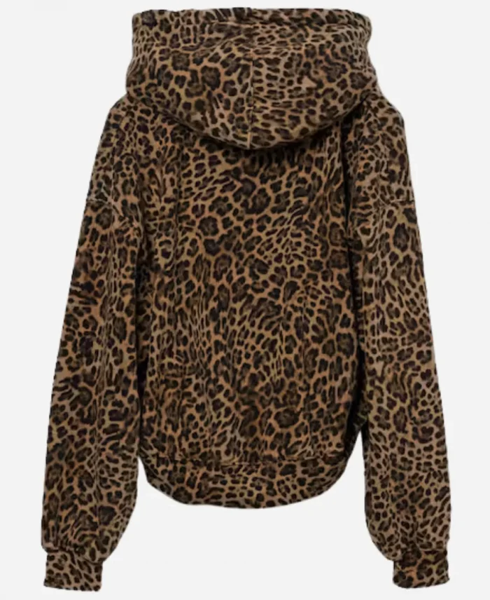  GAP Leopard Printed Vintage Soft Gap Logo Brown Hoodie