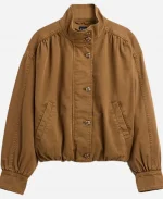 GAP Twill Bubble Jacket - Brown