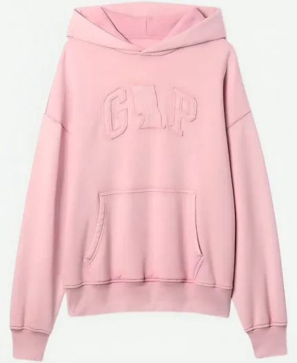 Gap Wicked Puff Logo Vintage Soft Fleece Pink Hoodie Sweatshirt