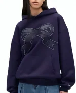 Gap × Sandy Liang Bow Oversized Hoodie - Navy Blue