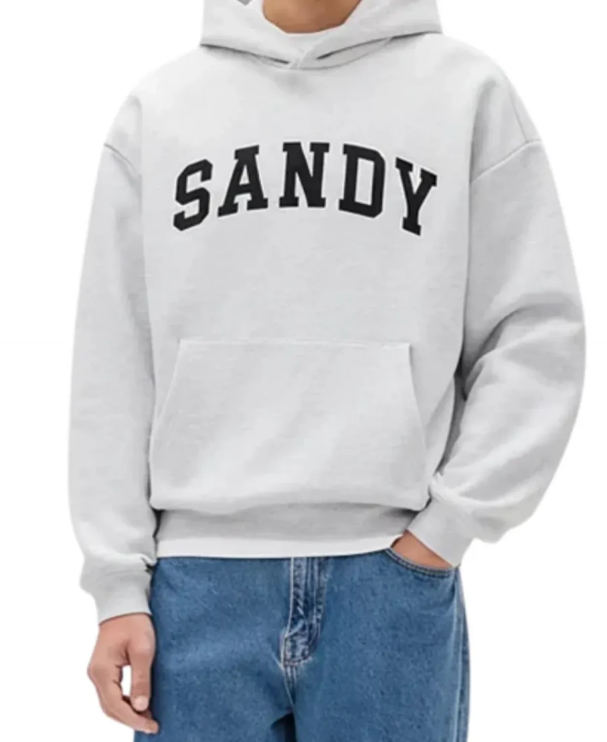Gap x Sandy Liang Logo Oversized Grey Hoodie - Jacket Era
