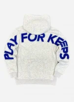 Geedup Play For Keeps White & blue Hoodie