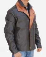 Gil Birmingham Yellowstone TV Series Thomas Rainwater Black Faux Leather Jacket