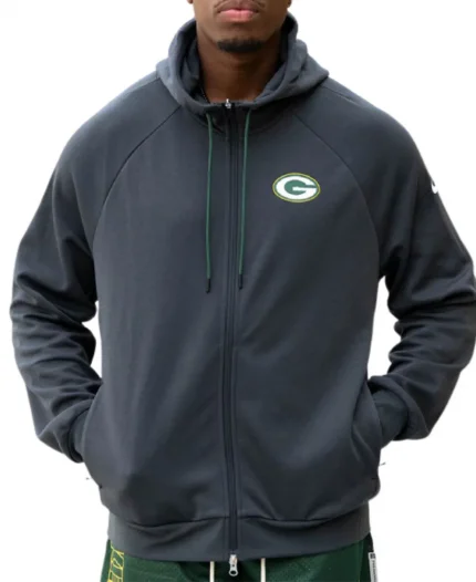 Green Bay Packers Nike Sideline Player Black Hoodie
