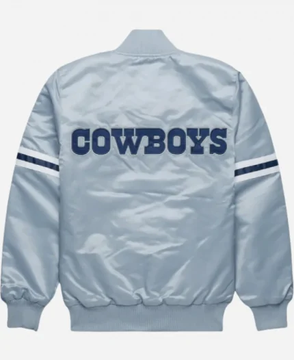 HOMAGE & Starter Dallas Cowboys Grey Satin Jacket - For Sale
